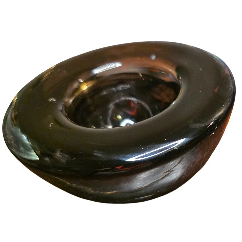 Votive Bowl Kosta Boda Atoll Art Glass Anna Ehrner Brown
